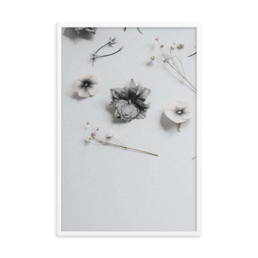 whiteblossoms - Framed poster