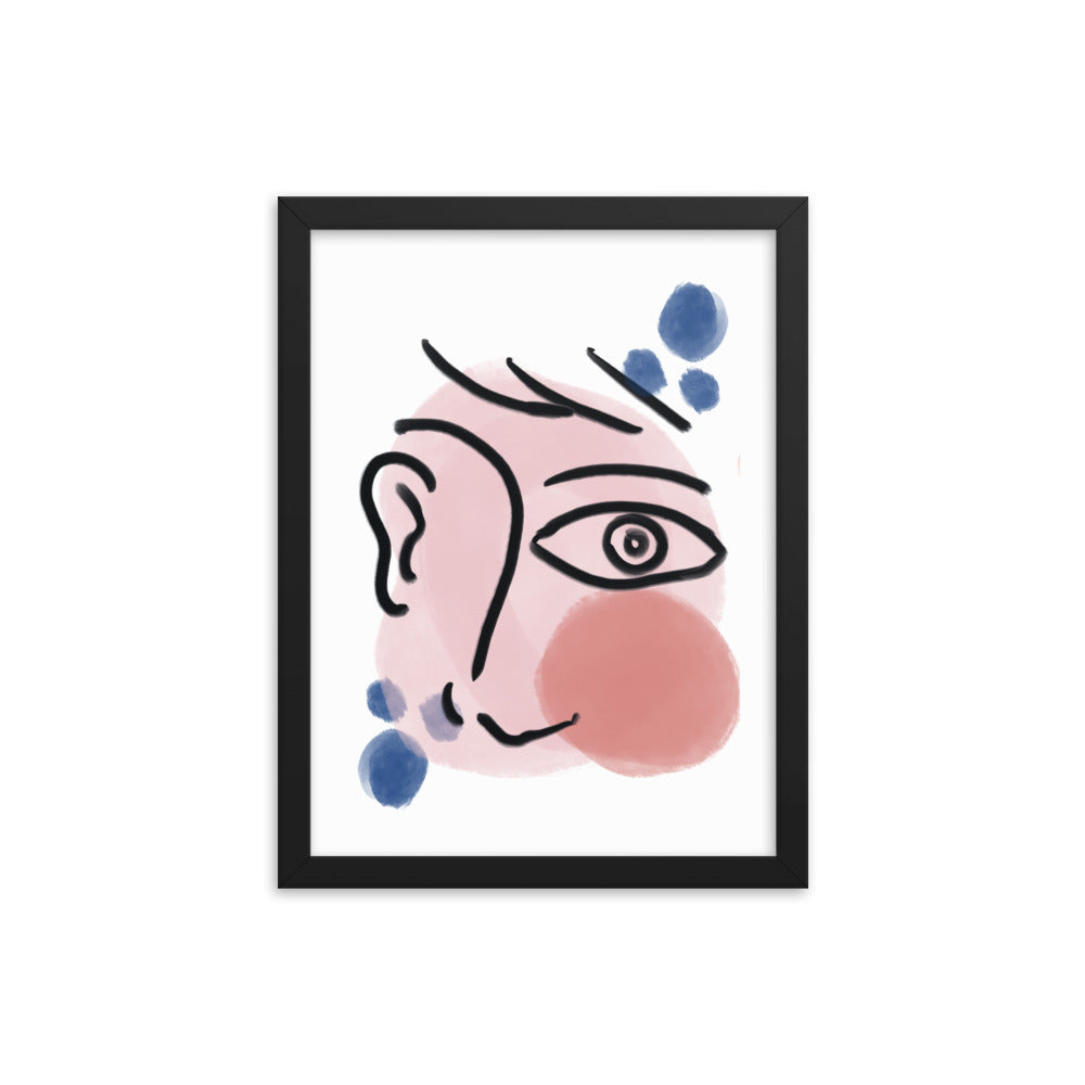 abstractface - Framed poster