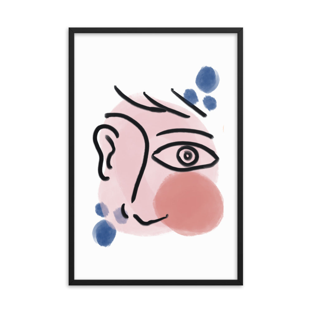 abstractface - Framed poster