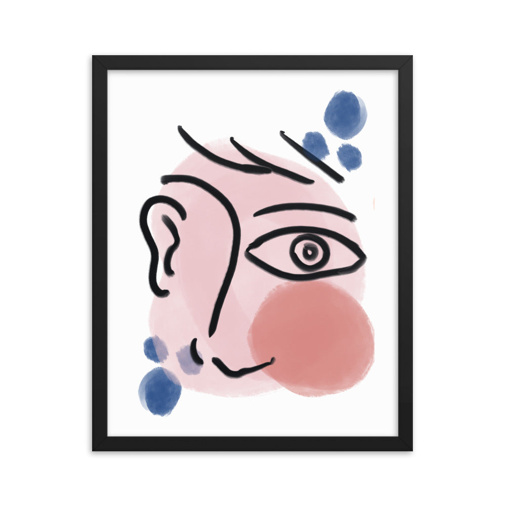 abstractface - Framed poster