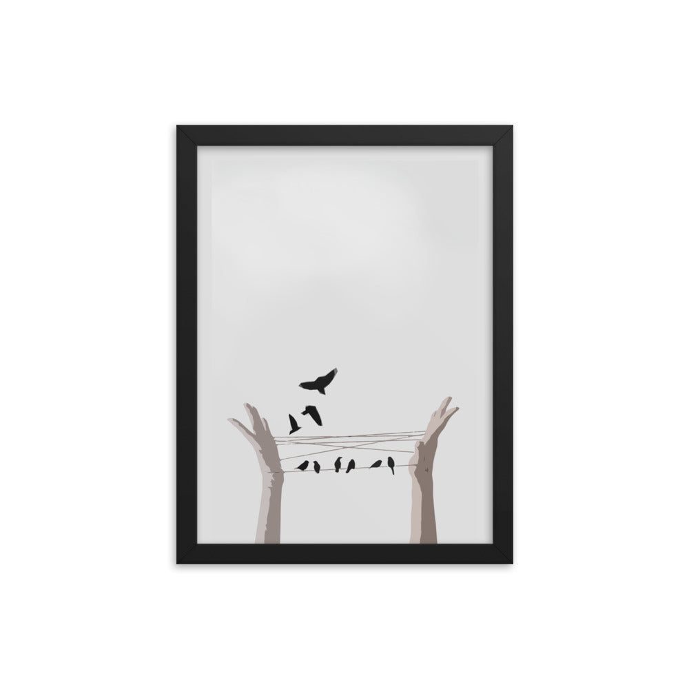birdhands - Framed poster