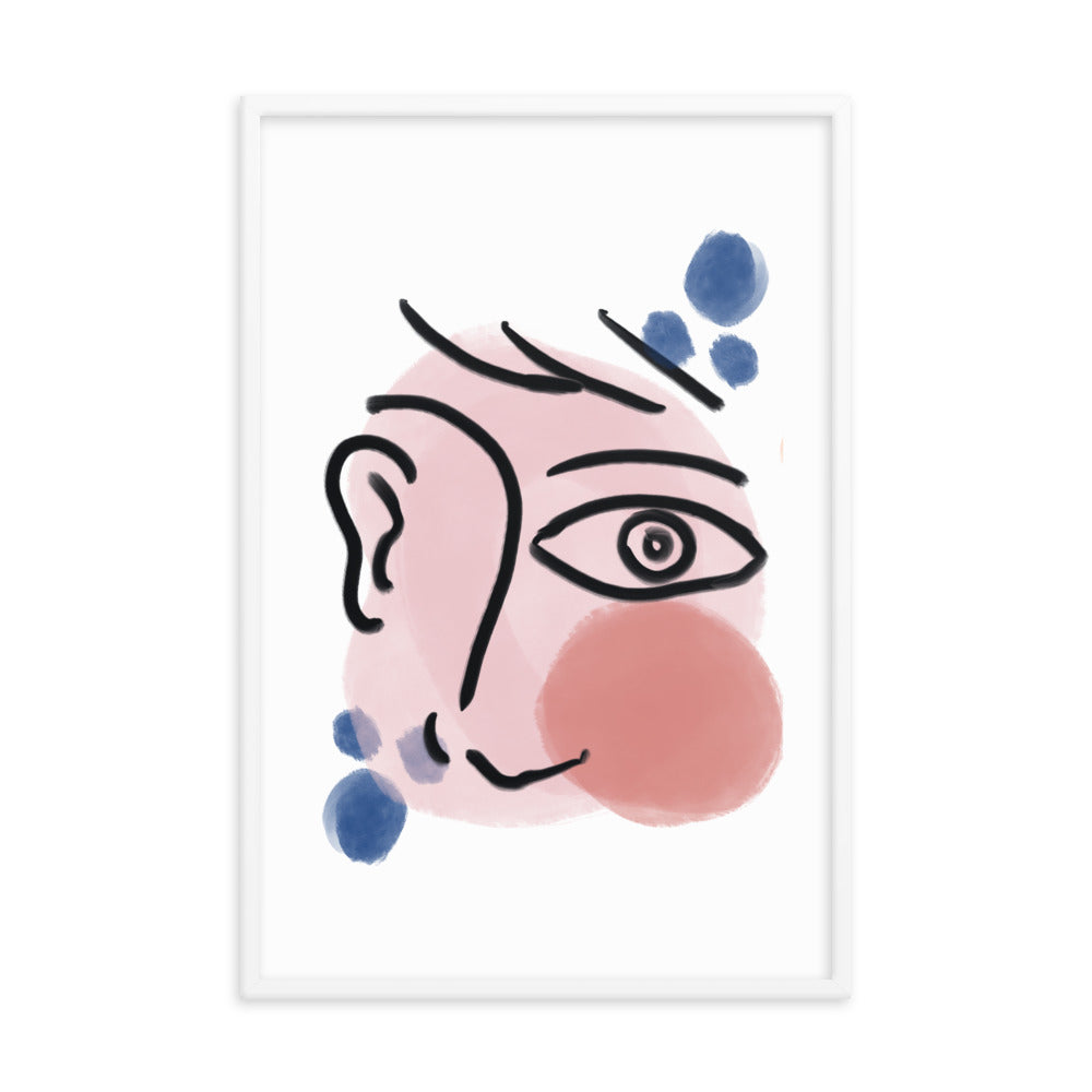 abstractface - Framed poster