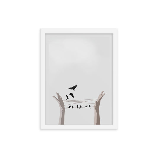 birdhands - Framed poster