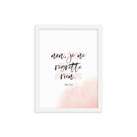 noregrets - Framed poster