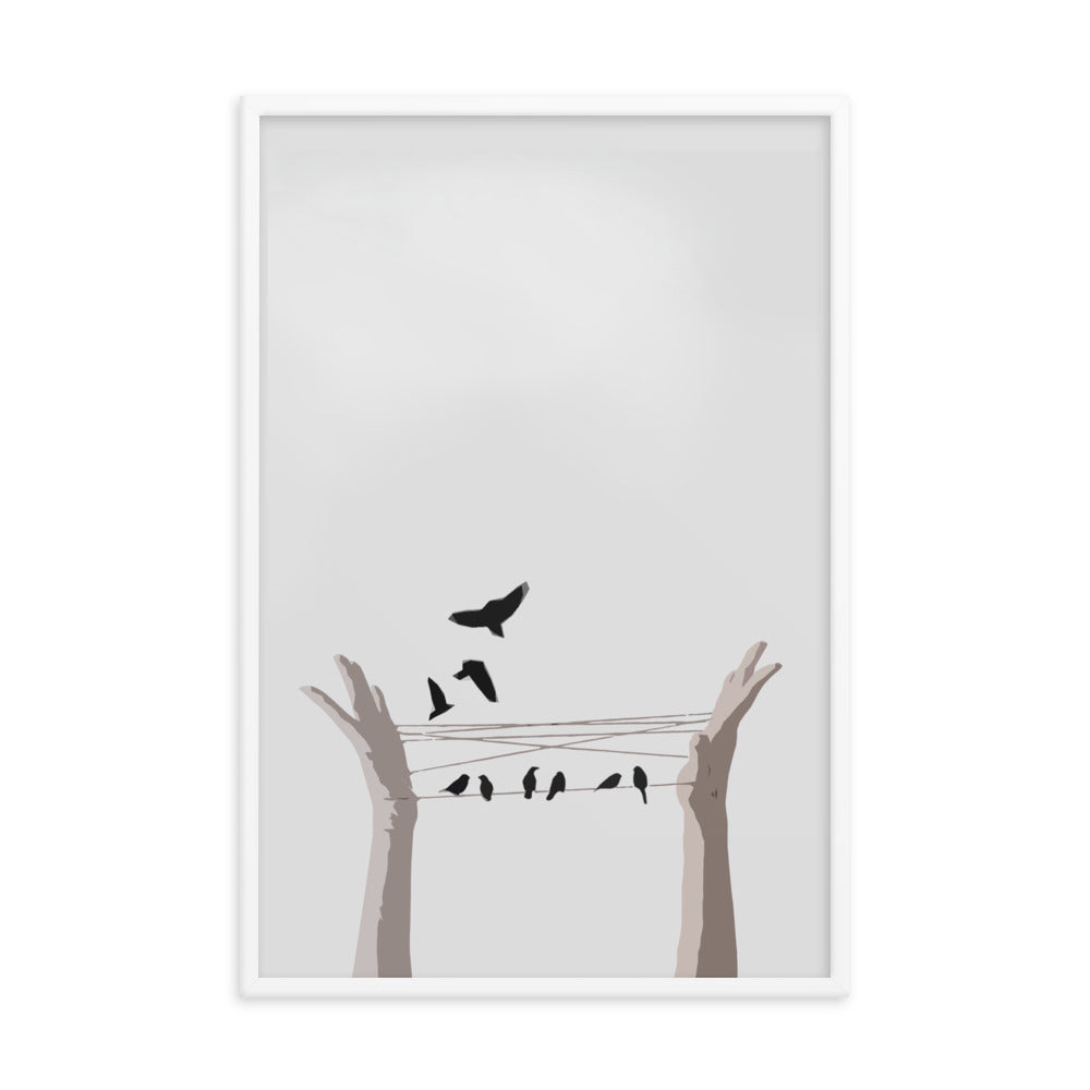 birdhands - Framed poster